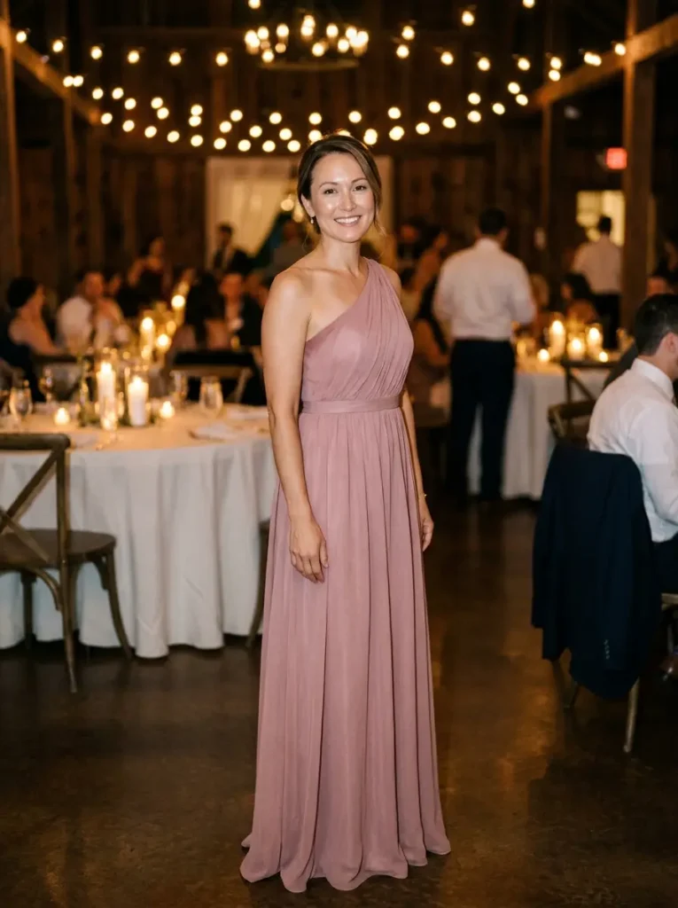 One-Shoulder and Asymmetric Necklines for Quiet Drama
