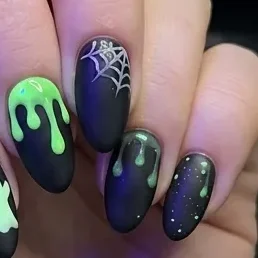 Glow-in-the-Dark Halloween Nails