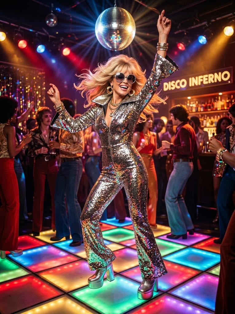 6. A Sleek 1970s Disco Queen