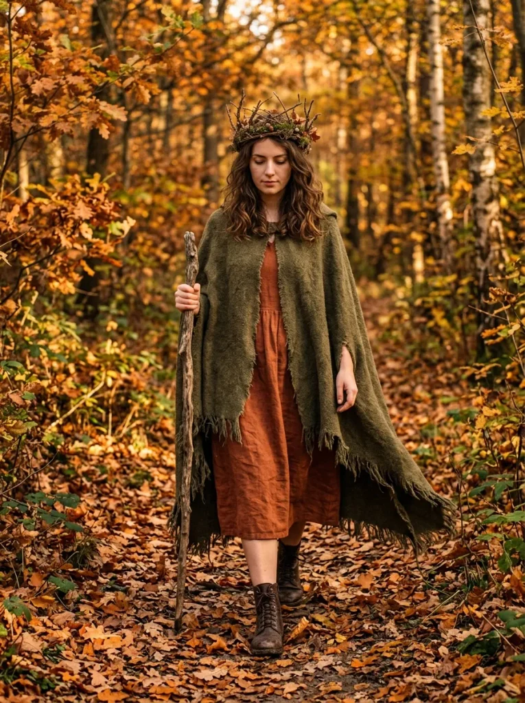 Autumn Witch in Warm Earth Tones