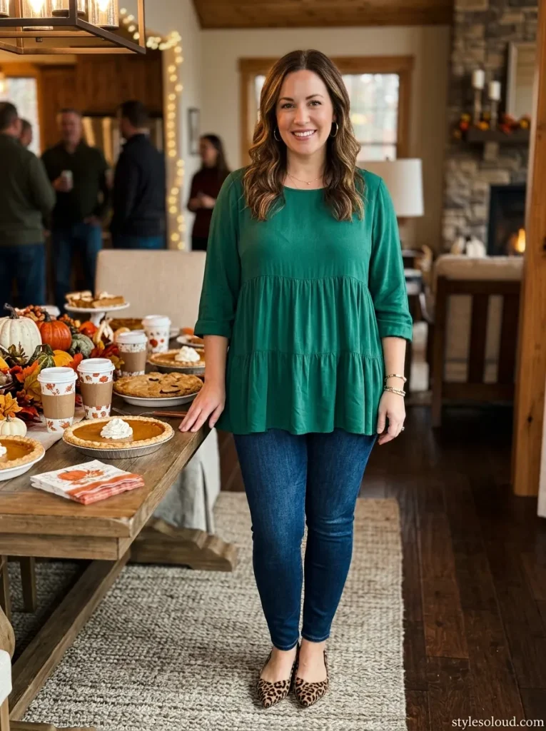 Babydoll Tunic & Stretch Denim