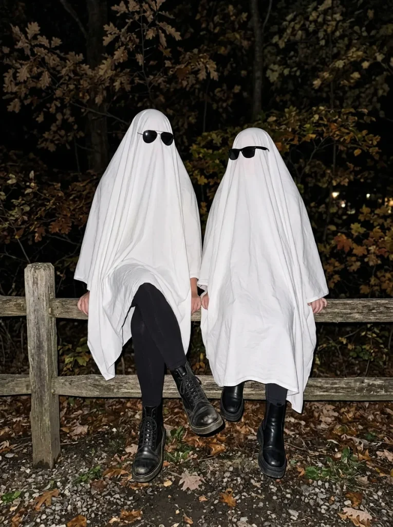 Bedsheet Ghosts With Sunglasses