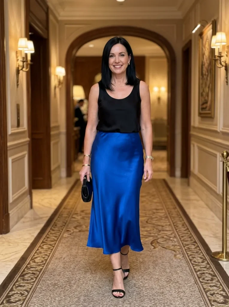 Bias-Cut Satin Midi
