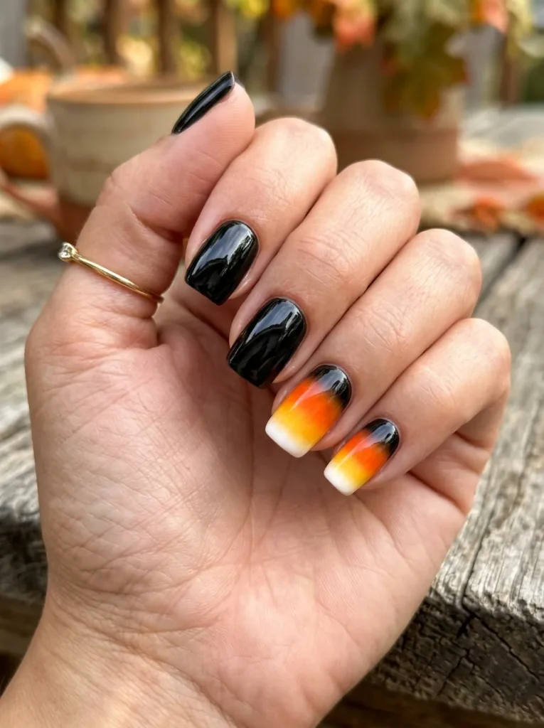 Black Base With Candy-Corn Accents