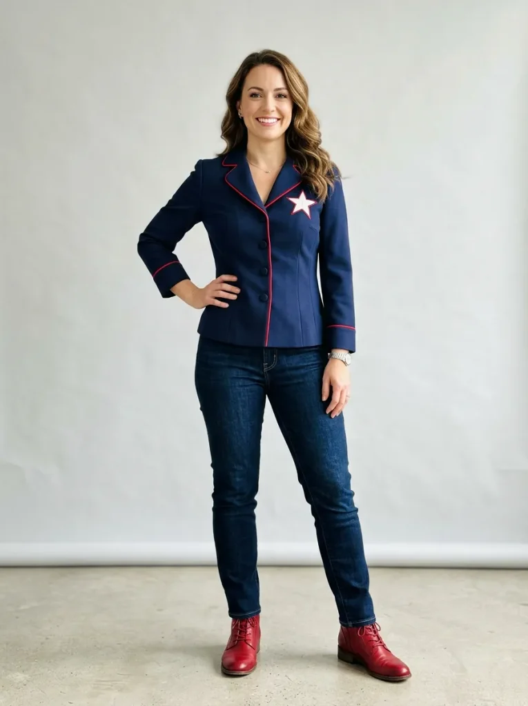 The Star-Spangled Blue and Red Look