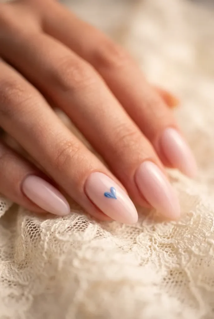  Blue heart accent 