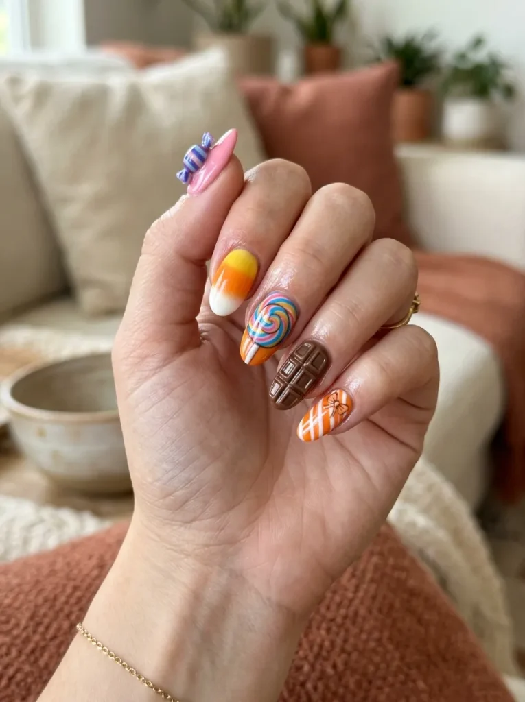 A Candy-Wrapper Mixed Mani