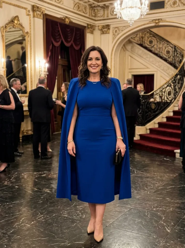 Cape Shoulder Dress
