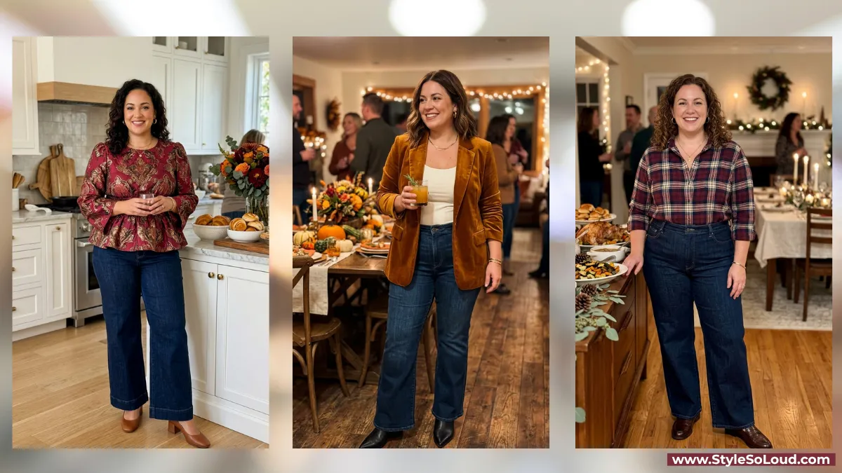 20 Casual Plus Size Thanksgiving Outfits with Jeans