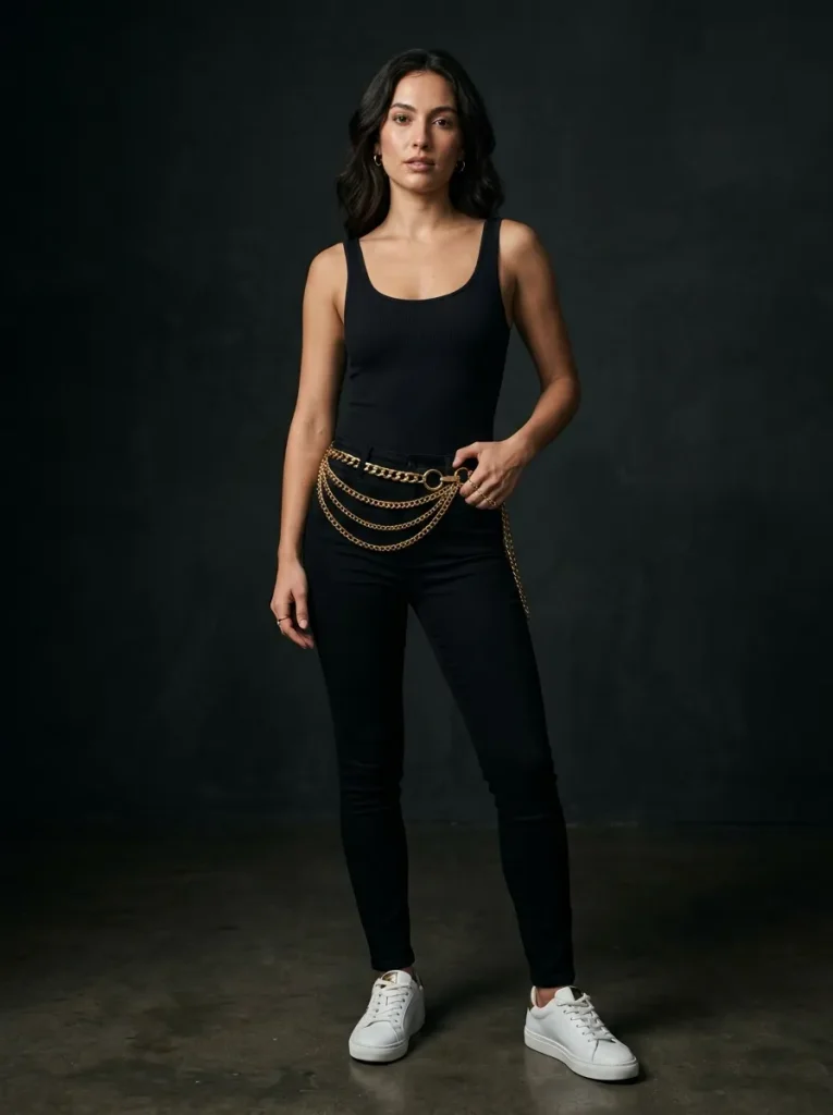 Chain Belts, Studs, and Hardware Details