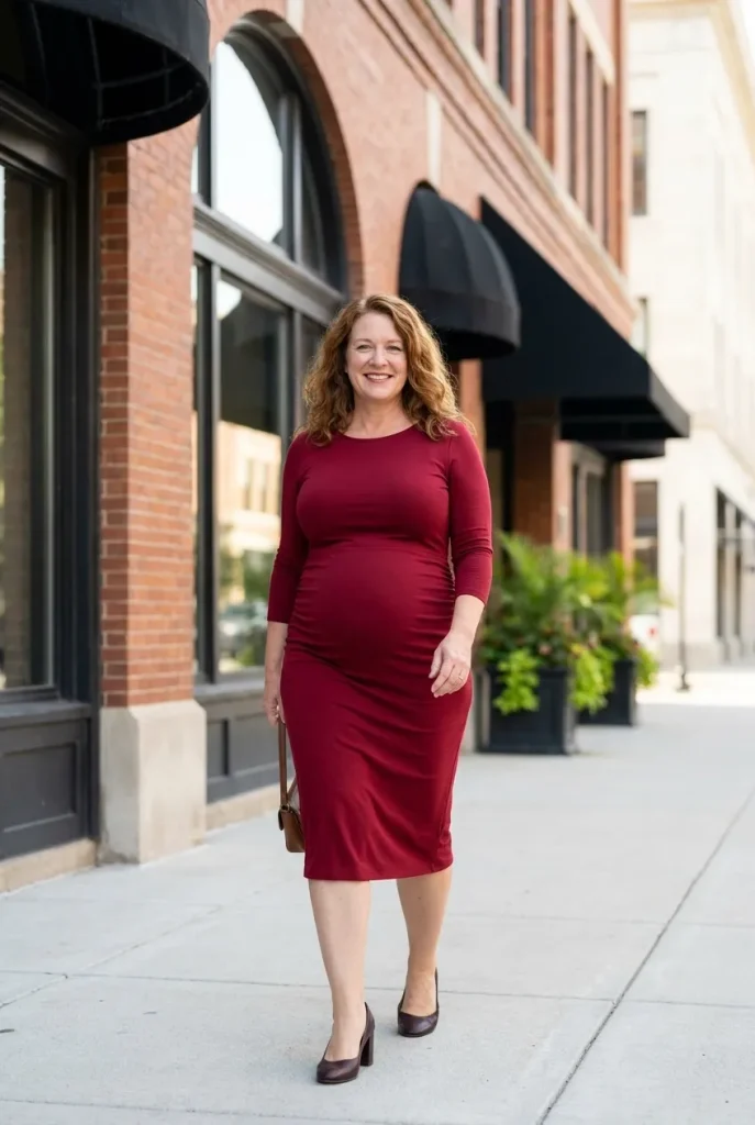 Clean Deep Red Dress