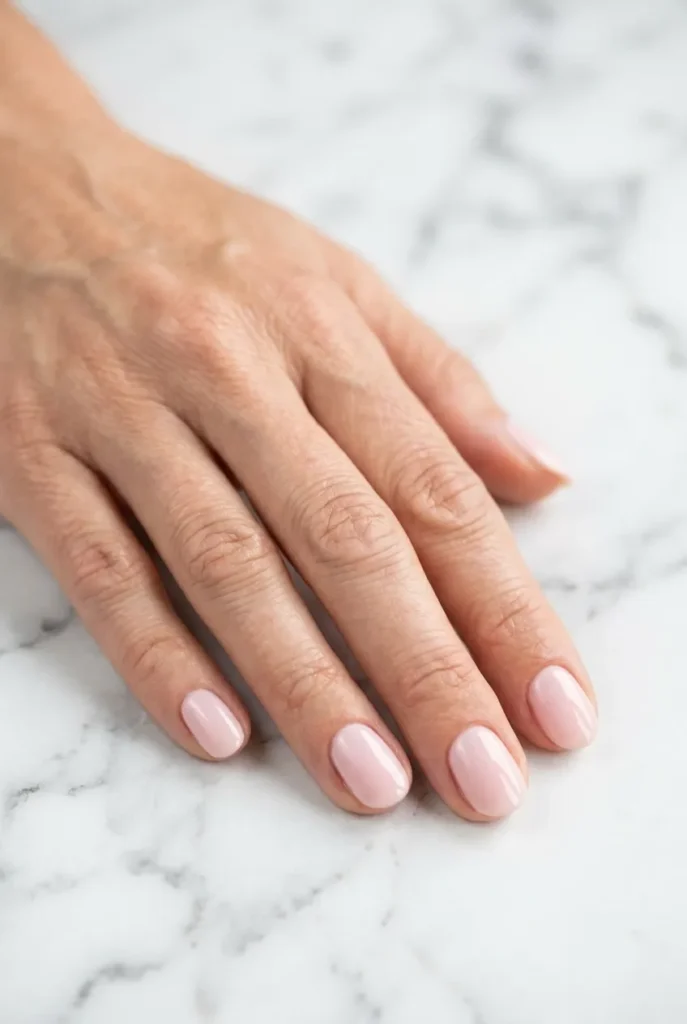 Clean ballet pink  nails design