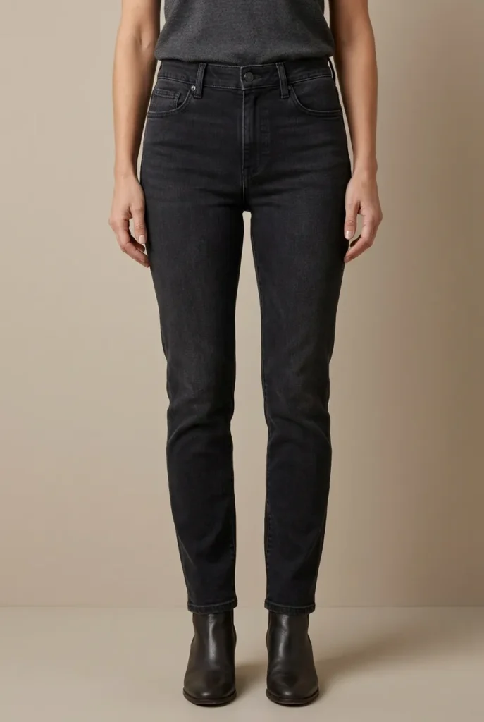 Clean dark wash — soft washed black
