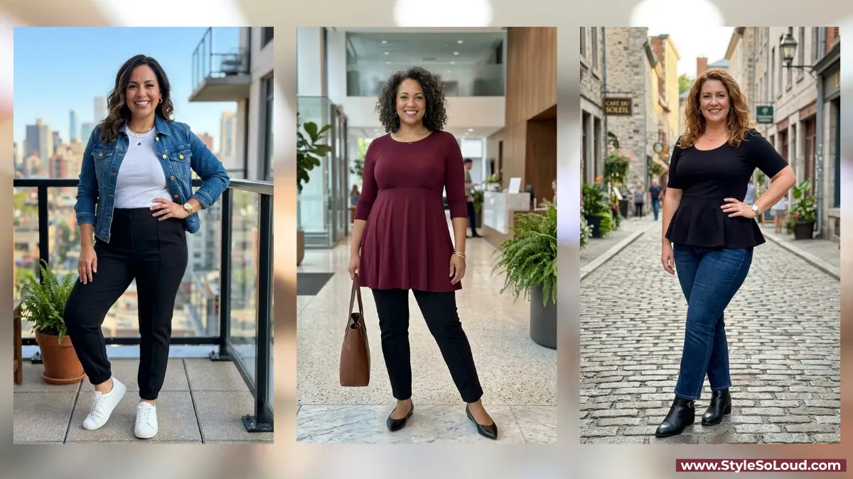 13 Stylish & Comfortable Outfits for Chubby Women Over 40