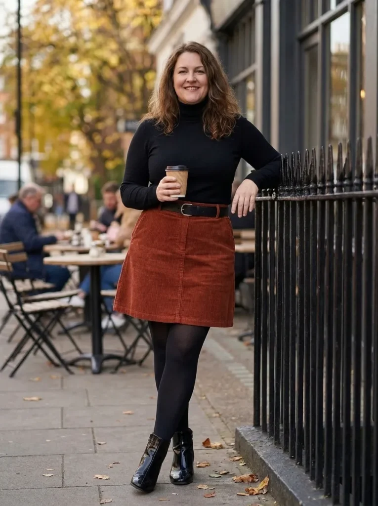 Corduroy A-Line Skirt