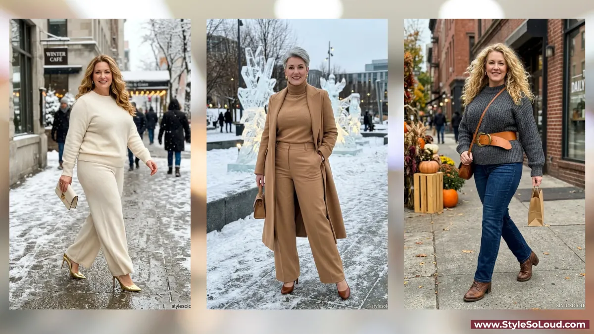 15 Cozy Plus Size Winter Outfits for Women Over 40