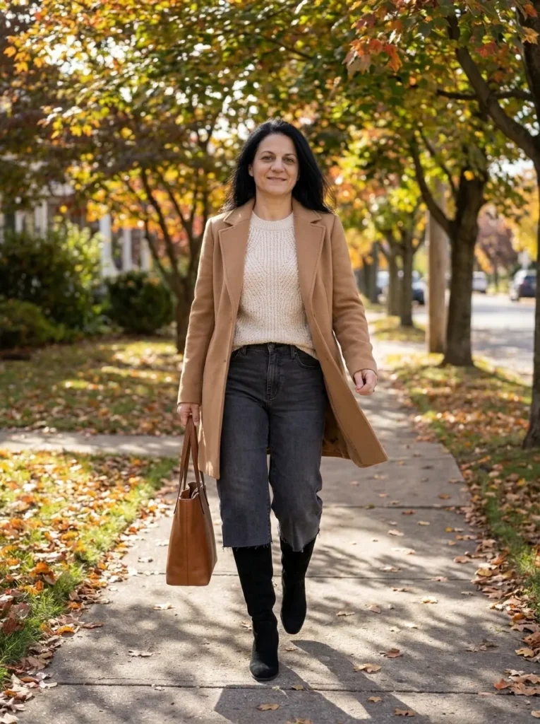 Cropped Wide-Leg + Tall Boot (Charcoal Grey Jeans)
