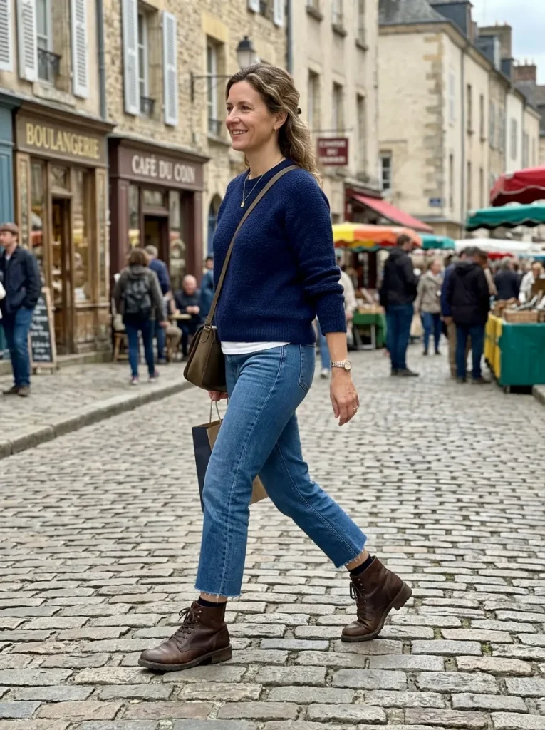 Cropped Jeans With Ankle Boots for Cobbles