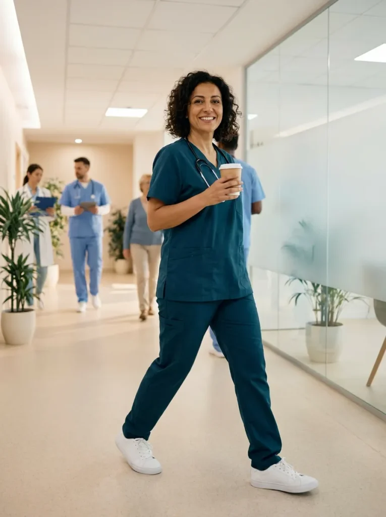Dark Teal Scrubs Flatter Every Skin Tone
