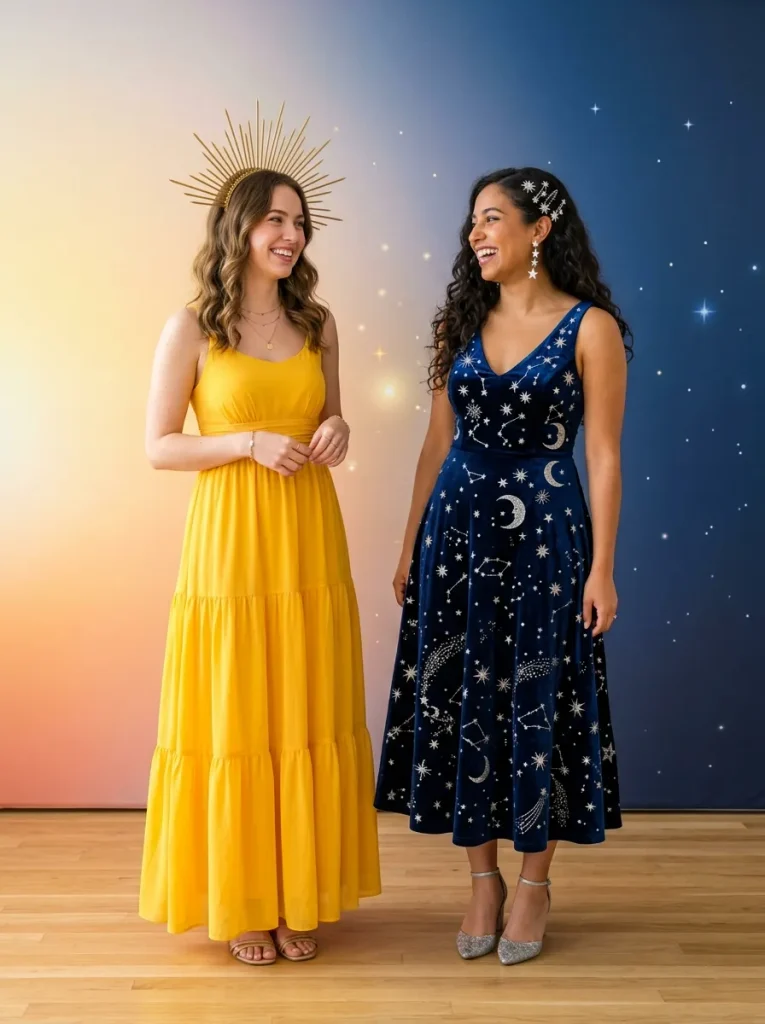 Day and Night in Yellow and Navy
