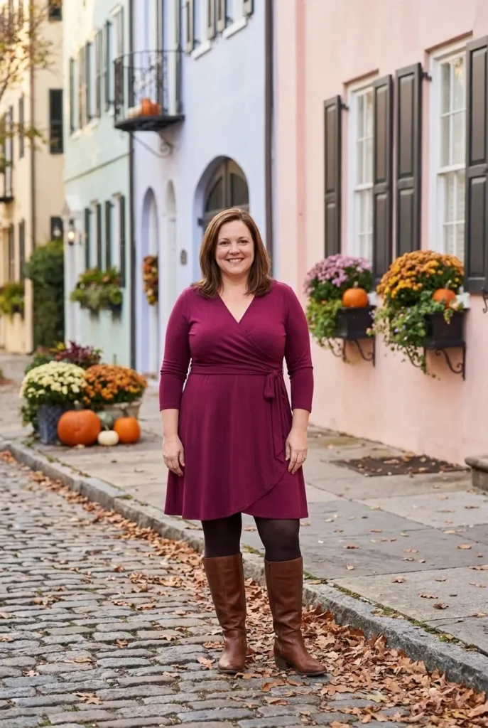 Deep Berry Wrap Dress.webp