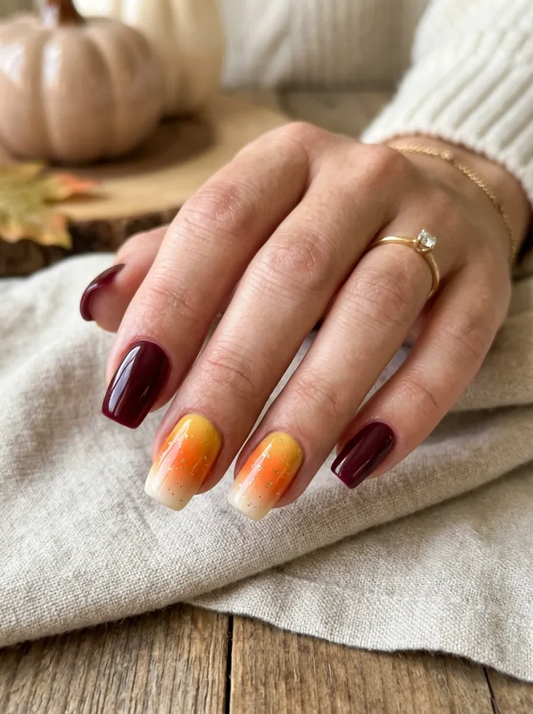 Deep Wine and Candy-Corn for an Elegant Twist