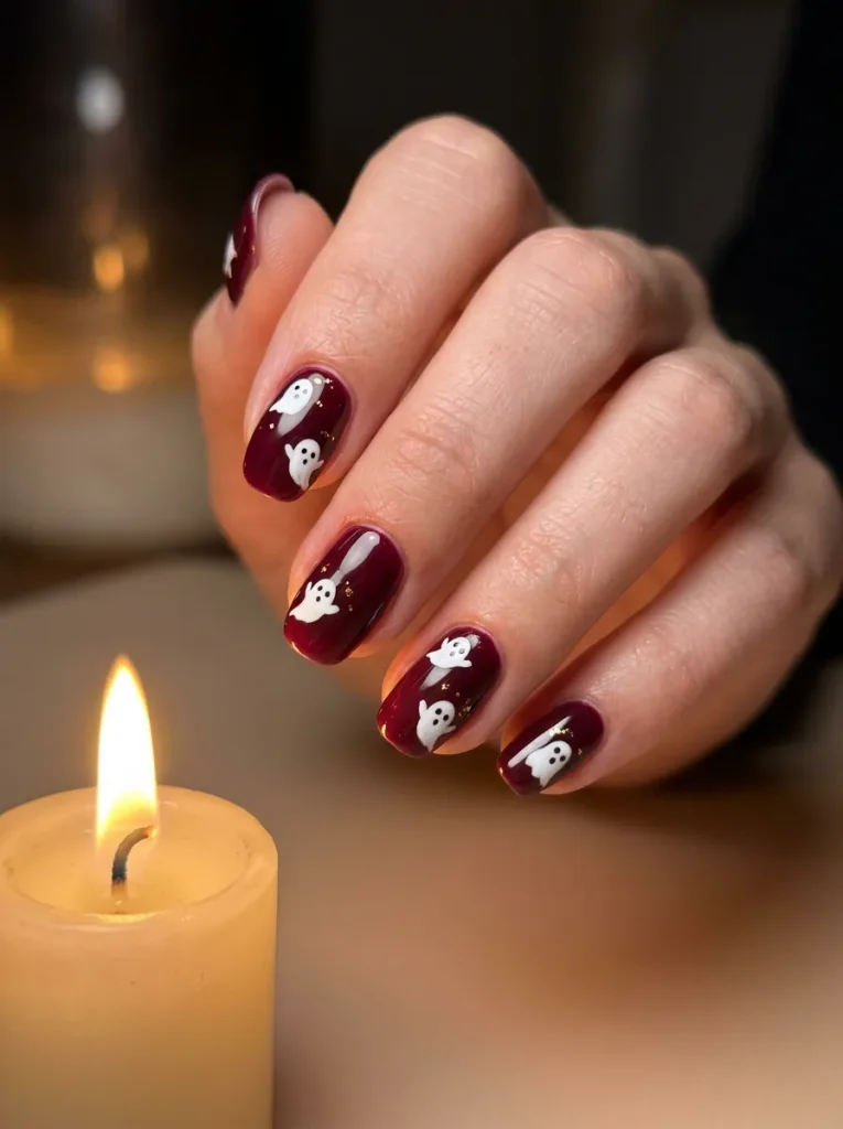 Deep Wine and White Ghosts for an Elegant Twist