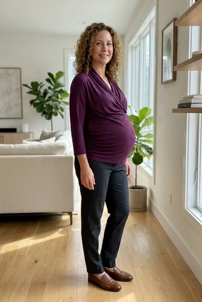Draped Plum Top