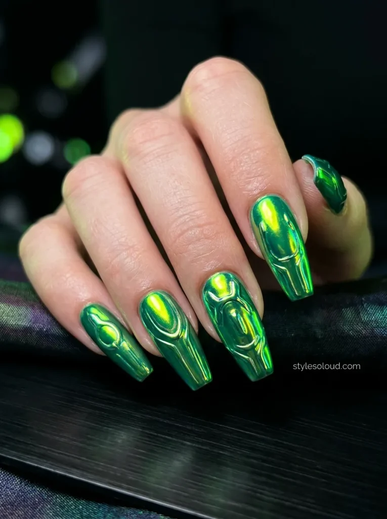 Emerald Neon Alien Chrome