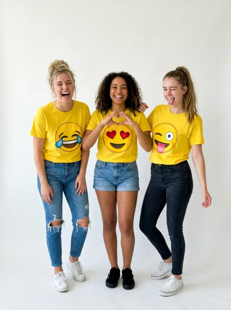 Three Emoji Faces