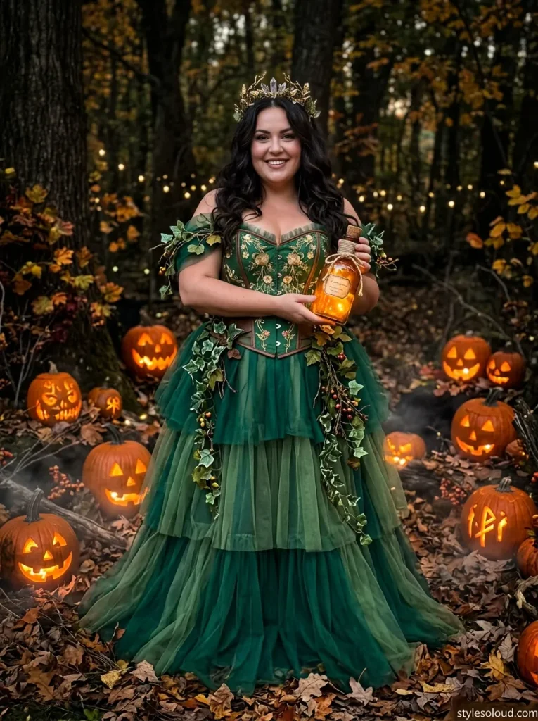 Enchanted Dark Woodland Witch Halloween Costume