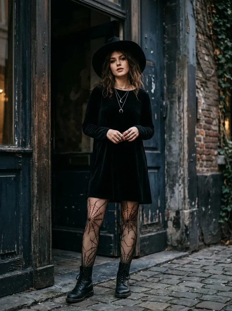 Fishnet Tights and a Little Black Dress