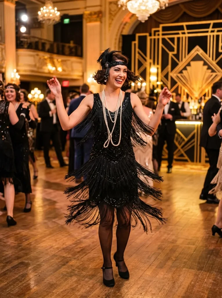 A Flapper in Fringe and Pearls