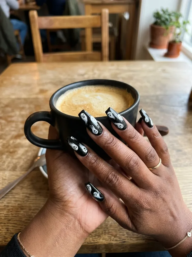 Ghosts on Long Coffin Nails