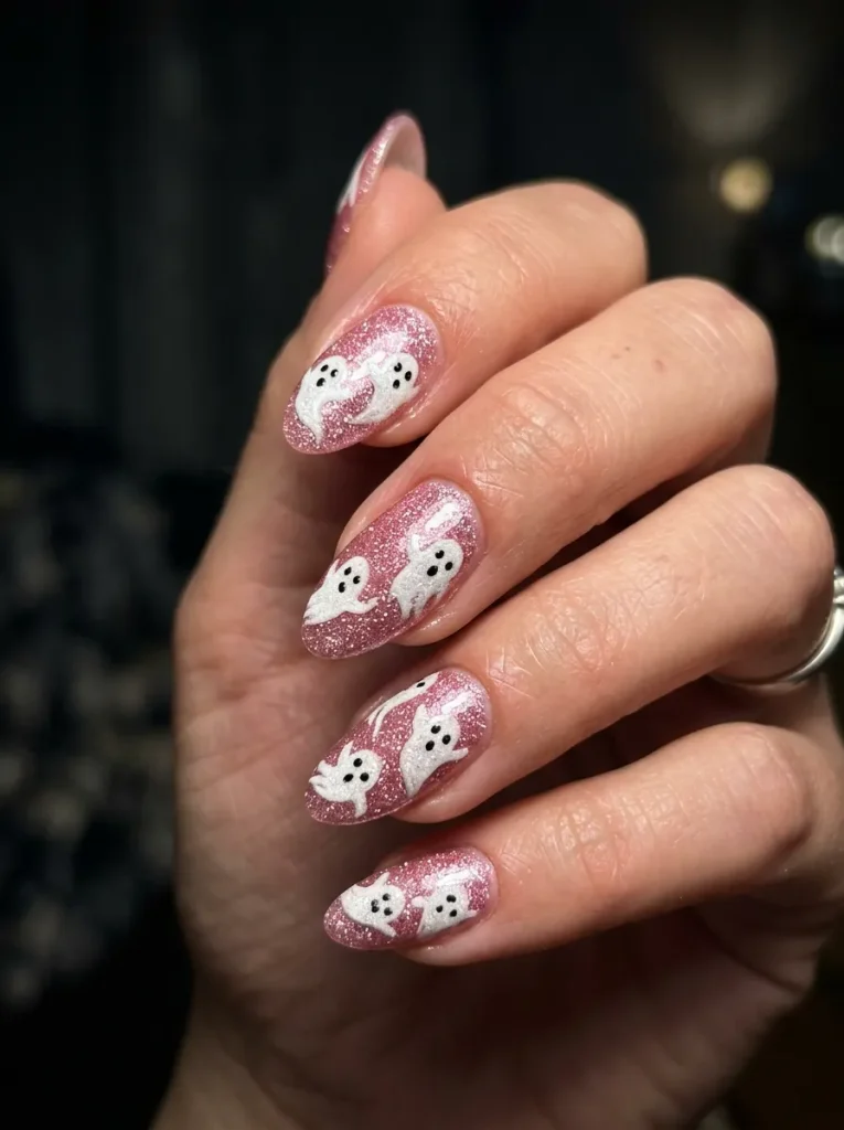 Glitter Ghosts Over a Shimmer Base