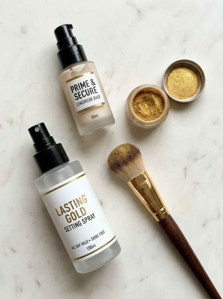 Keeping Gold Makeup From Smudging All Night
