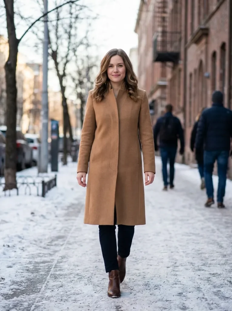Great wool coat — camel Winter Outfits for women over 40
