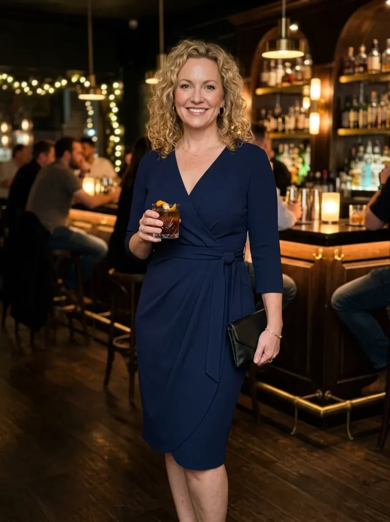 Heavy Matte Crepe Wrap Dress