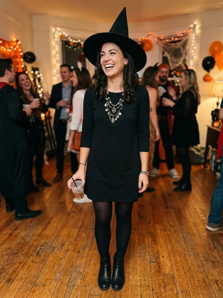 Last-Minute Black Dress Witch