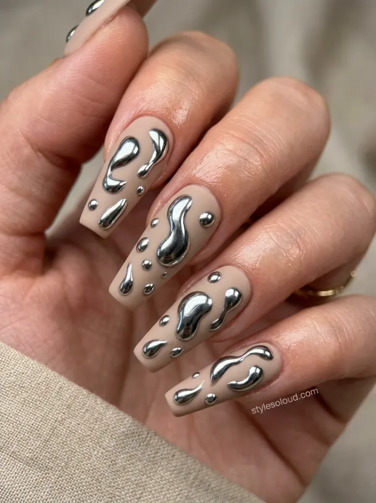  Liquid Metal 3D Water Droplets