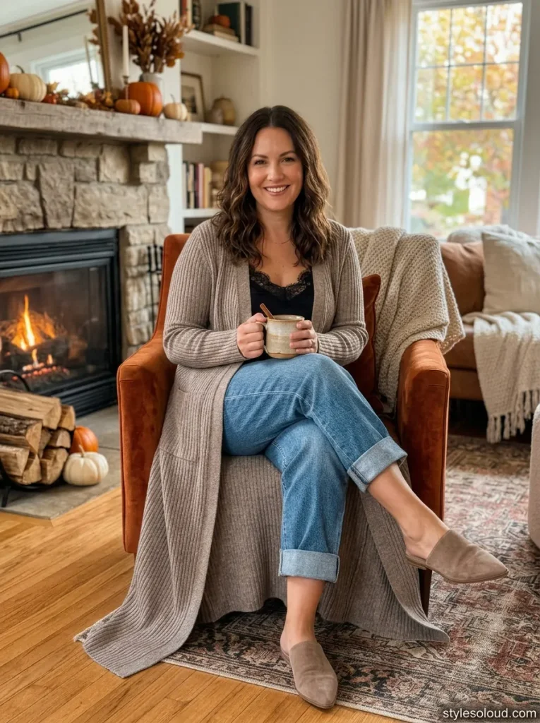 Longline Duster & Boyfriend Jeans