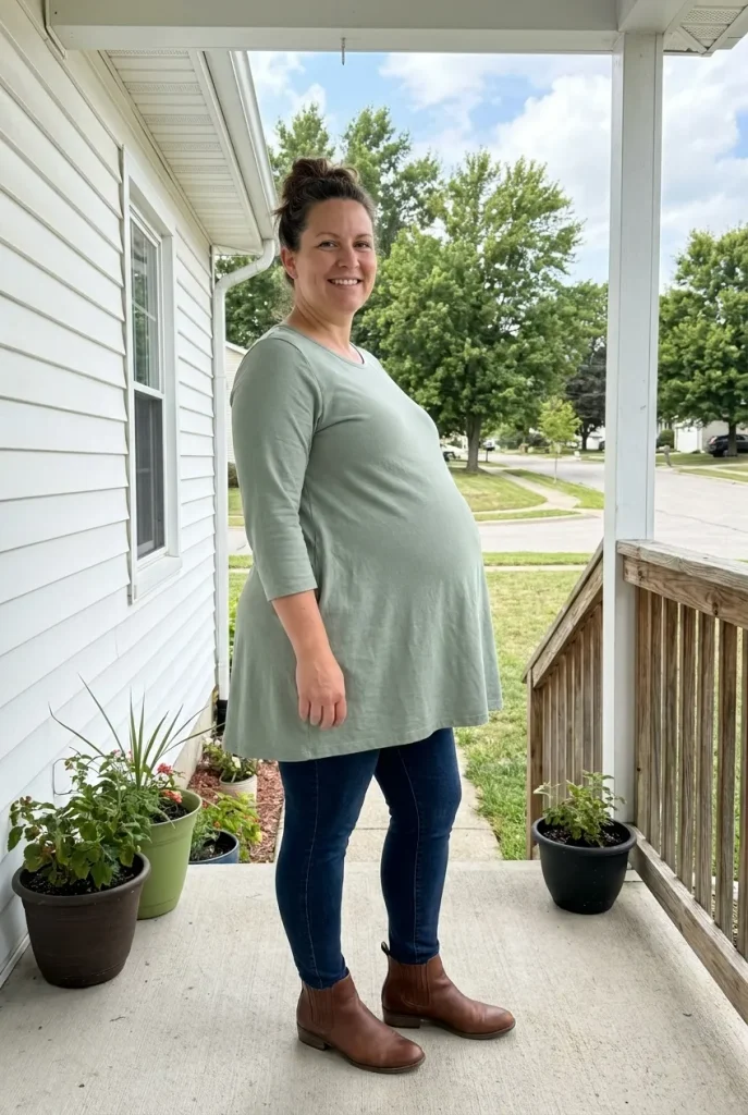Longline Tunic — Soft Sage Green