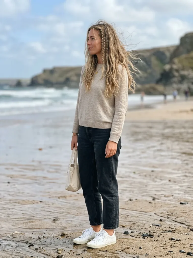 Loose Braids and Beach-Waved Hair