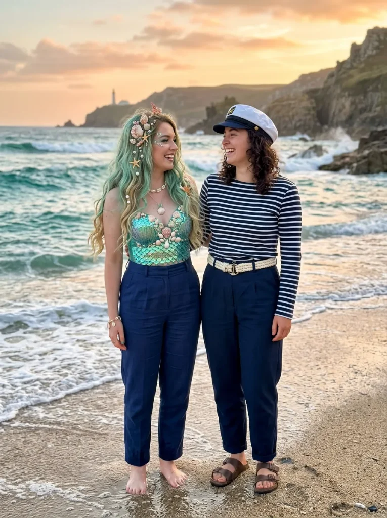 Mermaid and Sailor Pair