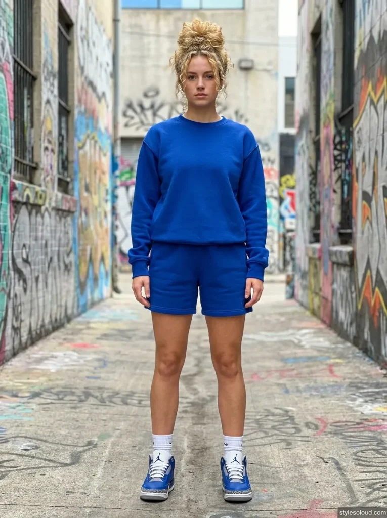 Monochromatic Royal Blue Sweat Set