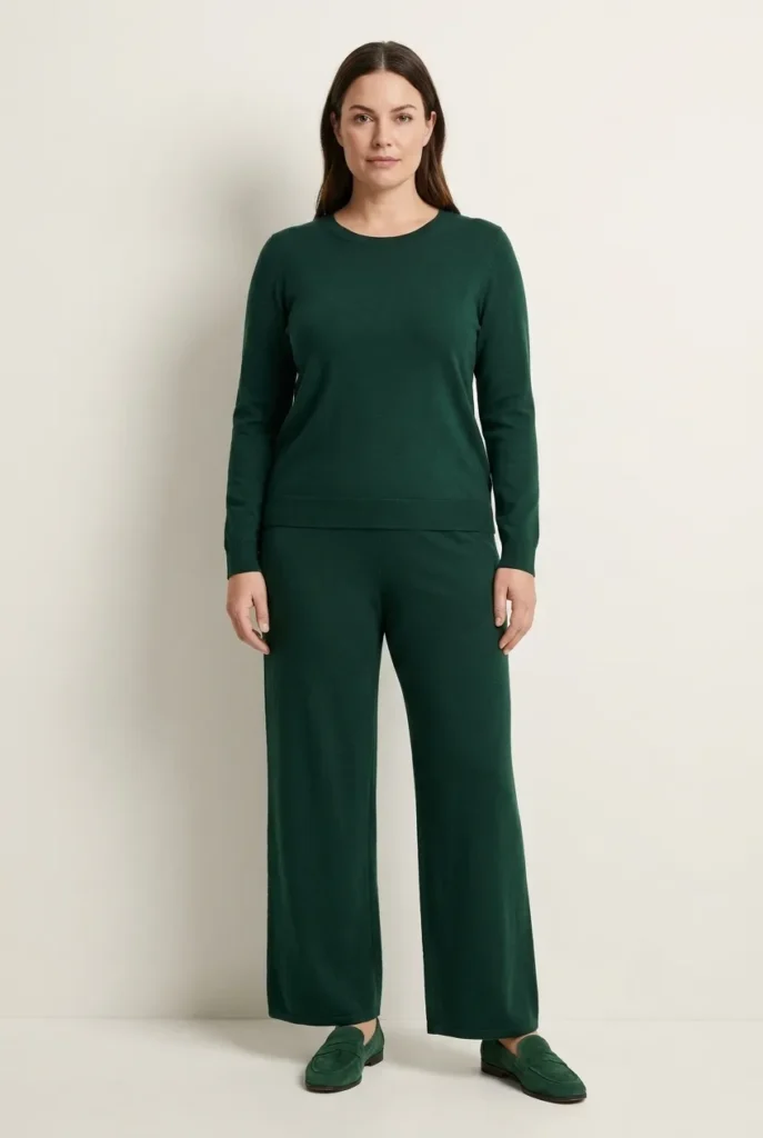 Monochrome look — forest green