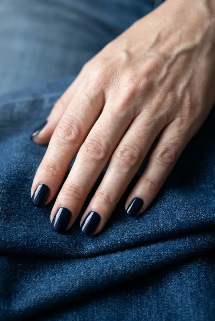  Navy instead of black  nails design