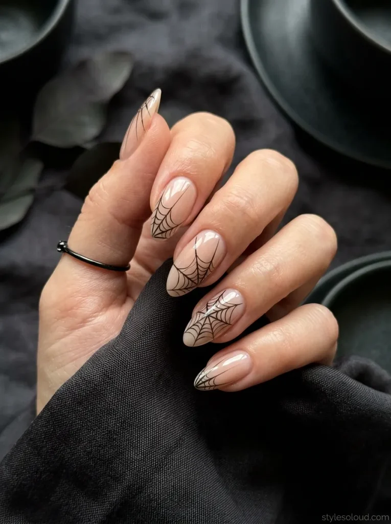 Negative Space Black Spiderweb Details