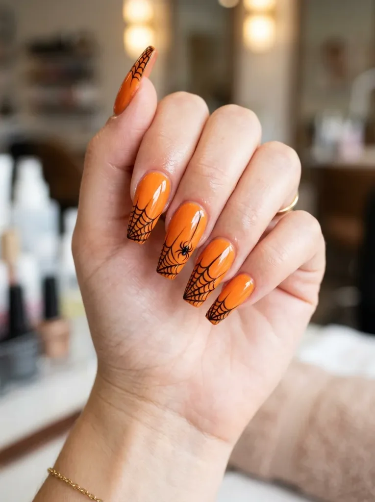 Orange-and-Black Spiderweb Tips