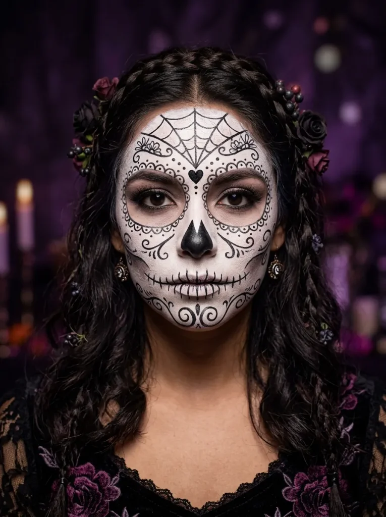 Ornate Sugar Skull With Scrollwork